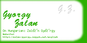 gyorgy zalan business card